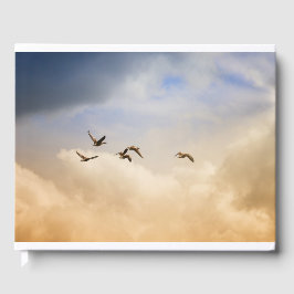 Vogelkoppel tijdens de vlucht gastenboek