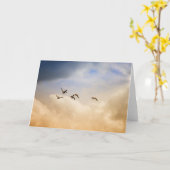 Vogelkoppel tijdens de vlucht kaart (Gele Bloem)