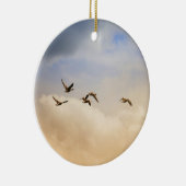 Vogelkoppel tijdens de vlucht keramisch ornament (Rechts)