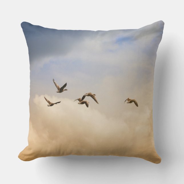 Vogelkoppel tijdens de vlucht kussen (Voorkant)