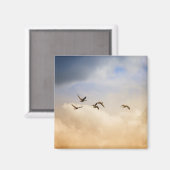 Vogelkoppel tijdens de vlucht magneet (Voorkant / Achterkant)