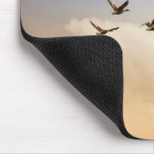 Vogelkoppel tijdens de vlucht muismat (Hoek)