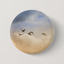 Vogelkoppel tijdens de vlucht ronde button 5,7 cm