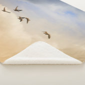 Vogelkoppel tijdens de vlucht sherpa deken (3/4)