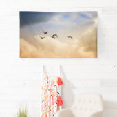 Vogelkoppel tijdens de vlucht spandoek (Insitu)