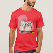 Vogelkoppel verliefd hart romc  boy t-shirt (Voorkant)