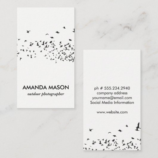 Vogelkoppel Visitekaartje (Voorkant / Achterkant)