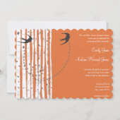  vogelkoraal - Roos - Vogelboom - uitnodiging (Voorkant)