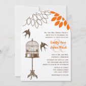  vogelkoraal uitbarsting Vloeiend huwelijk uitnodi Kaart (Voorkant)