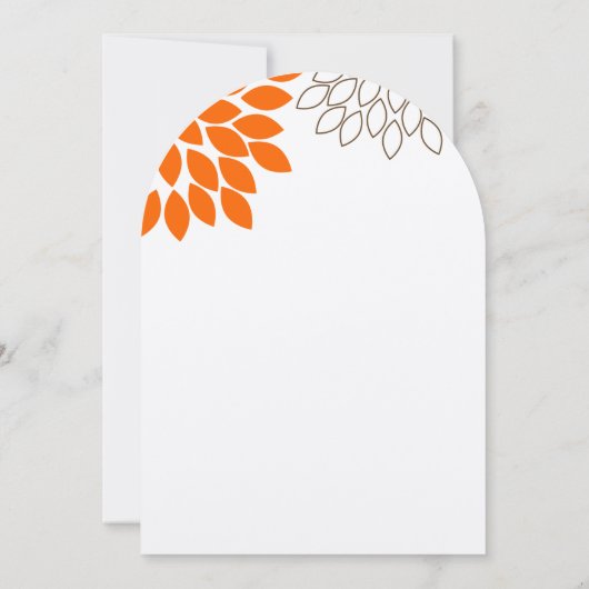  vogelkoraal uitbarsting Vloeiend huwelijk uitnodi Kaart (Achterkant)