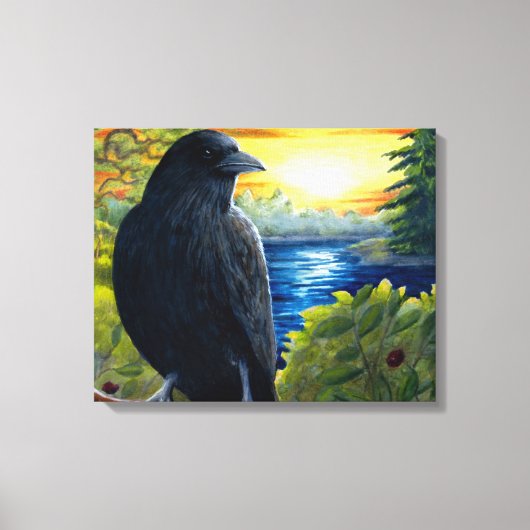 Vogelkraai 63 canvas afdruk (Voorkant)