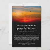 Vogelkudde bij Sunrise Dood aankondiging (Voorkant)