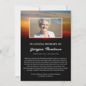 Vogelkudde bij zonsopgang Foto Dood Aankondiging (Voorkant)