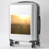Vogelkudde van Cranes bij het Agamon HaHula, Israë Sticker (Koffer)