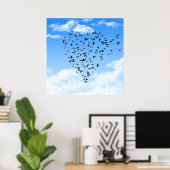 Vogelkudde van de poster van het hart van de liefd (Thuiskantoor)