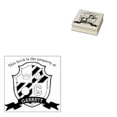 Vogelkuifletter G kinder boekbibliotheeknaam Rubberstempel (Gestempeld)