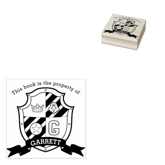 Vogelkuifletter G kinder boekbibliotheeknaam Rubberstempel (Gestempeld)