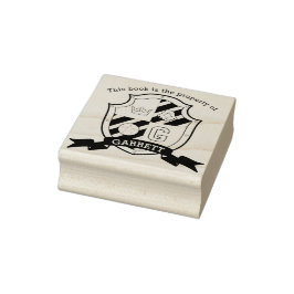 Vogelkuifletter G kinder boekbibliotheeknaam Rubberstempel