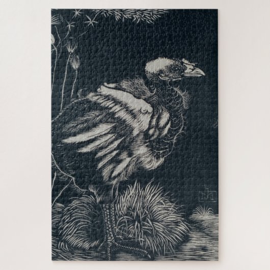 Vogelkuiken uit zijn nest (door Jan Mankes) Legpuzzel (Verticaal)