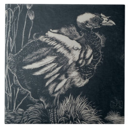 Vogelkuiken uit zijn nest (door Jan Mankes) Tegeltje