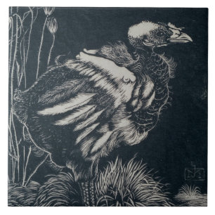 Vogelkuiken uit zijn nest (door Jan Mankes) Tegeltje