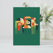 vogelkunst bedankkaart (Staand voorkant)