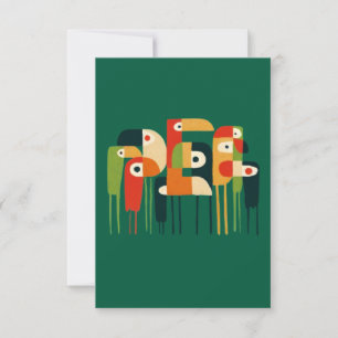vogelkunst bedankkaart