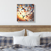 Vogelkunst Canvas Afdruk (Insitu (Slaapkamer))