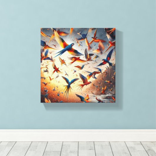 Vogelkunst Canvas Afdruk (Insitu (Houten vloer))