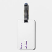 Vogelkunst Floral Hummingbird Custom Bagagelabel (Achterkant verticaal)