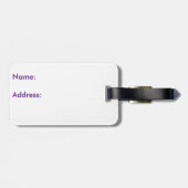 Vogelkunst Floral Hummingbird Custom Bagagelabel (Achterkant horizontaal)