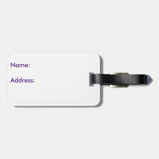 Vogelkunst Floral Hummingbird Custom Bagagelabel (Achterkant horizontaal)