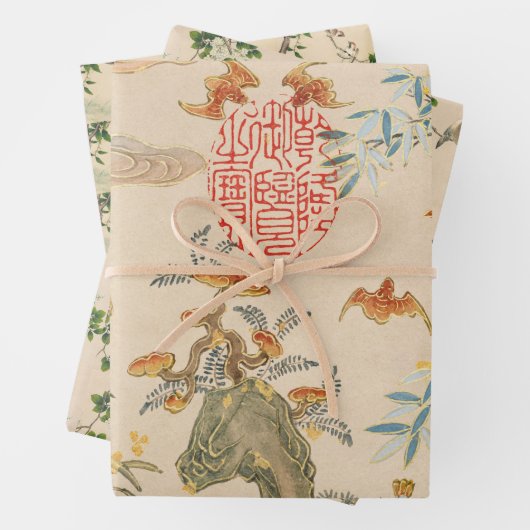 vogelkunst inpakpapier vel (In situ)