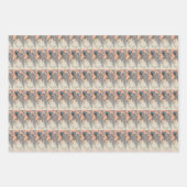  vogelkunst oranje inpakpapier vel (Voorkant 2)