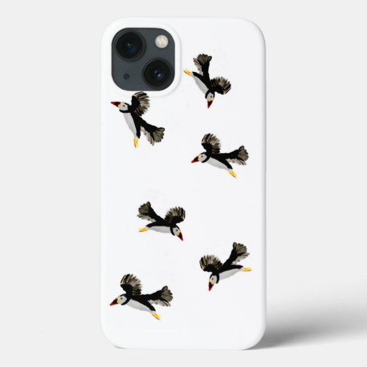 Vogelkunst vliegende Puffins Case-Mate iPhone Case (Achterkant)