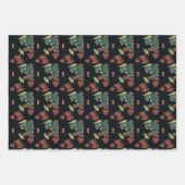  vogelkunst zwart inpakpapier vel (Voorkant 3)