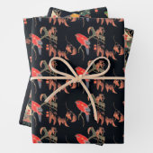  vogelkunst zwart inpakpapier vel (In situ)