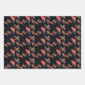  vogelkunst zwart inpakpapier vel (Voorkant)