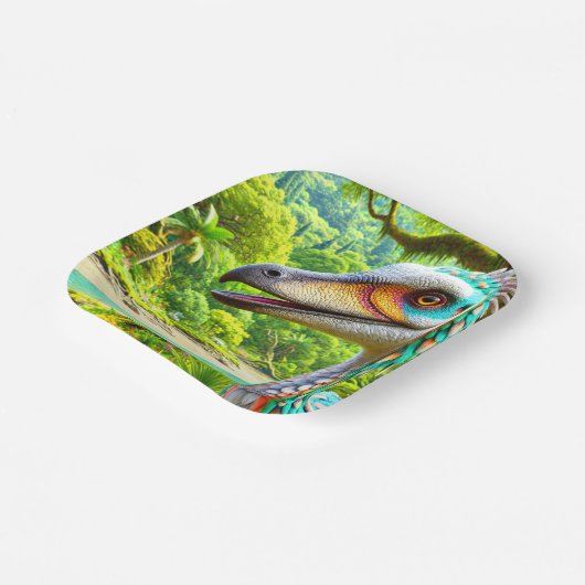 Vogelkunstwerk Papieren Bordje (Gebogen)