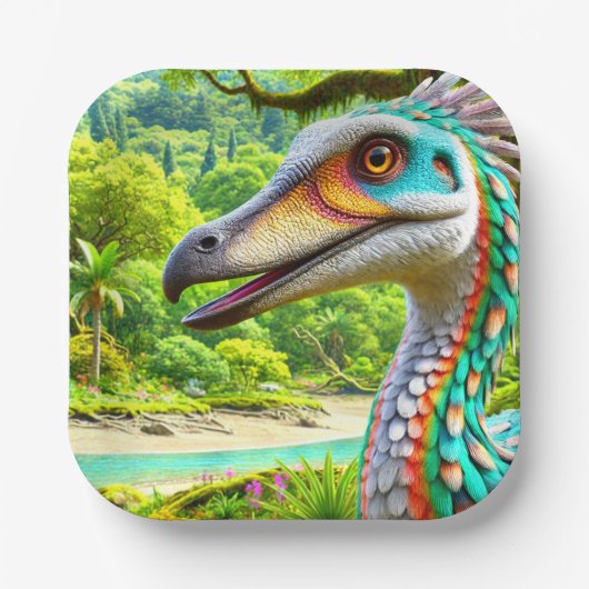 Vogelkunstwerk Papieren Bordje (Voorkant)