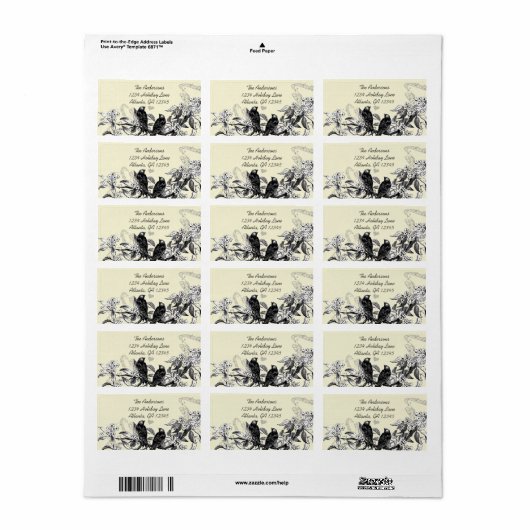  vogellabel Wit ventilatorvertakking Verzendlabel Etiket (Full Sheet)