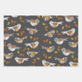 Vogellak van herfst - Birchdraf - Reeks voor velle Inpakpapier Vel (Voorkant 2)