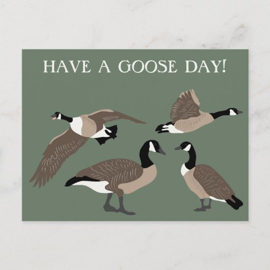 Vogellampjes Canada Geese Illustratie Aangepast Briefkaart (Voorkant)