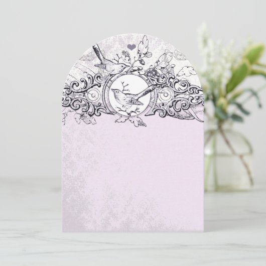  Vogellavendel Uitnodiging tot oproeping tot oprol (Staand voorkant)