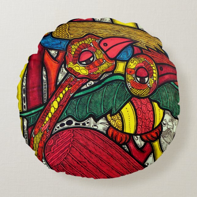 Vogelleven 2013 rond kussen (Voorkant)
