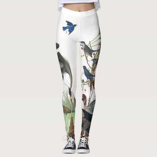 Vogelleven van Audubon over de Leggings (Voorkant)