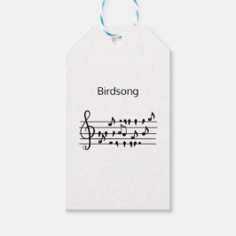 Vogellied, vogels op een lijn, aanpasbaar cadeaulabel