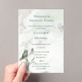 Vogelliedjes en beste wensen Acryl uitnodiging (Insitu (Draagbaar))