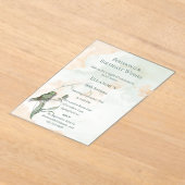 Vogelliedjes en beste wensen Acryl uitnodiging (Laagn)