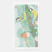 Vogelliedjes van de illustratie van de lentedag servet (Voorkant)